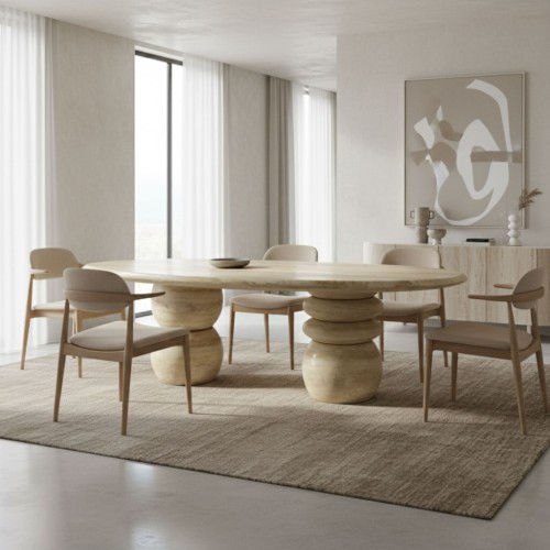 Miya Travertine Table