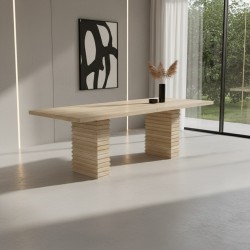 Linar Travertine Table