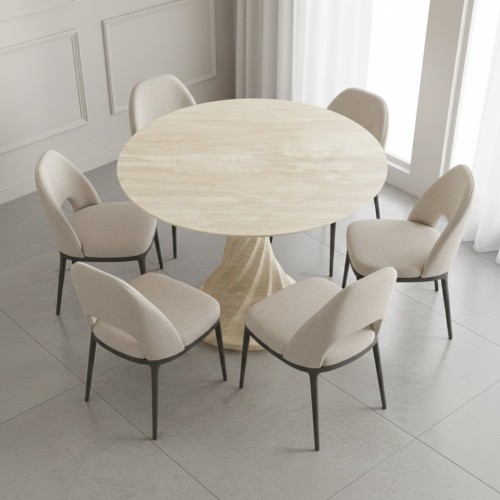 Pote Travertine Dining Table