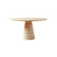 Bruno Round Travertine Dining Table