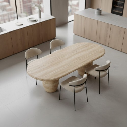 Golon Travertine Dining Table