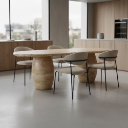 Golon Travertine Dining Table