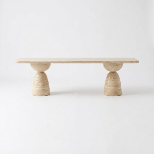 Enito Travertine Dining Table