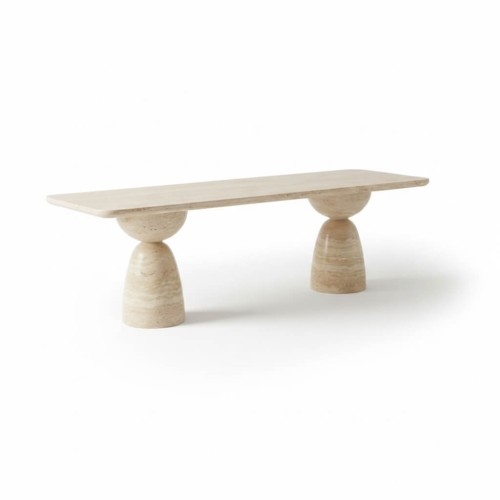 Enito Travertine Dining Table