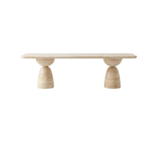 Enito Travertine Dining Table