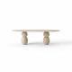Nasra Travertine Dining Table