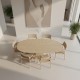 Jour Travertine Dining Table