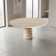 Vento Round Travertine Dining Table