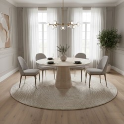 طاولة طعام مستديرة من حجر الترافرتين من سيجام