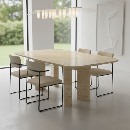 طاولة طعام من حجر الترافرتينReage 