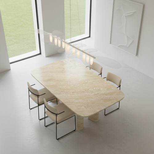 طاولة طعام من حجر الترافرتينReage 