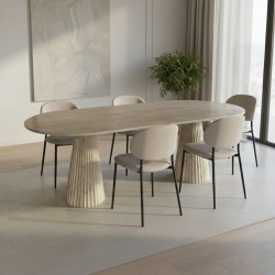 Luna Traverten Yemek Masası