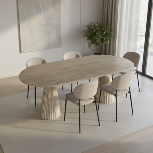 طاولة طعام من حجر الترافرتينNusska 