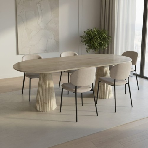 طاولة طعام من حجر الترافرتينNusska 