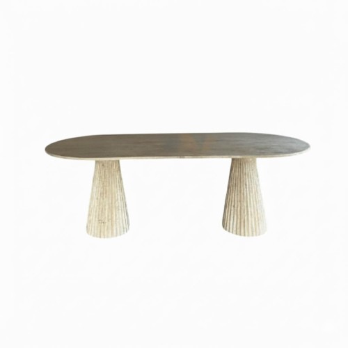 طاولة طعام من حجر الترافرتينNusska 