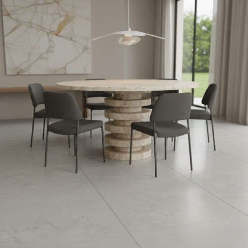 طاولة طعام من حجر الترافرتين بودر-Lucas 