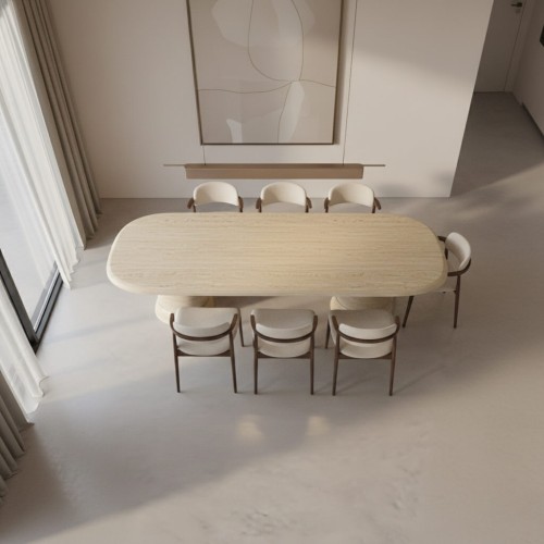 طاولة طعام من حجر الترافرتينEmma