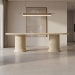 طاولة طعام من حجر الترافرتينEmma