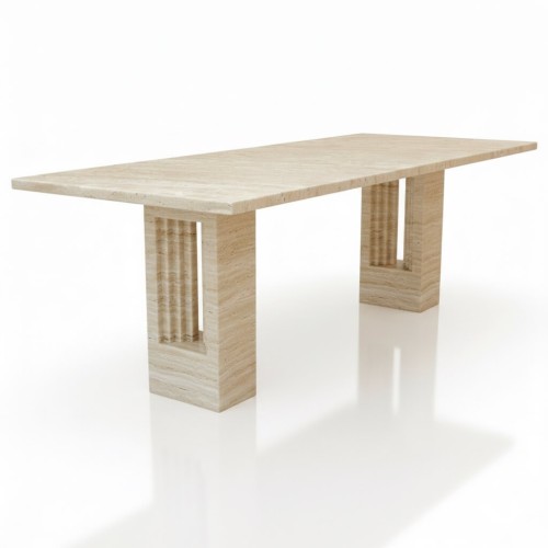 طاولة طعام من حجر الترافرتينHenry