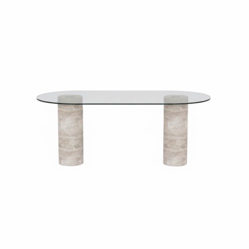 طاولة طعام من حجر الترافرتينThomas