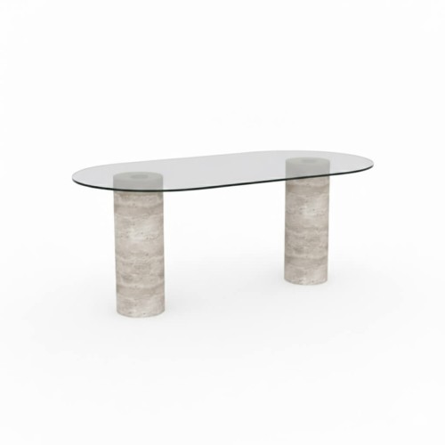 طاولة طعام من حجر الترافرتينThomas