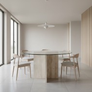 Bold Kare Traverten Yemek Masası