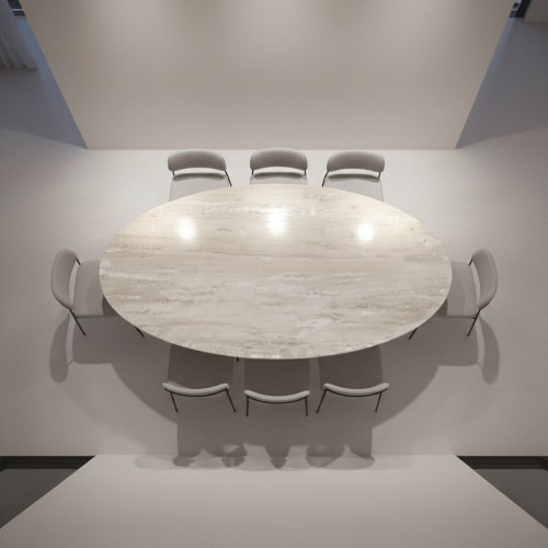طاولة طعام من حجر الترافرتينAden 