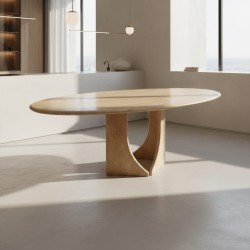 Glide Traverten Yemek Masası