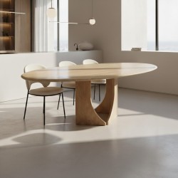 طاولة طعام من حجر الترافرتينAytu