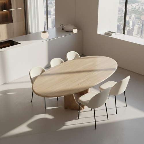 طاولة طعام من حجر الترافرتينAytu