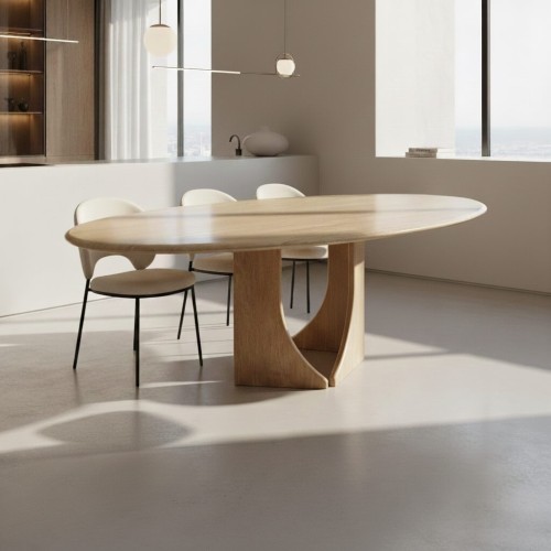 طاولة طعام من حجر الترافرتينAytu