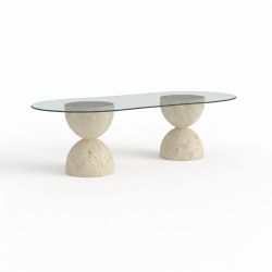 Bloss Traverten Yemek Masası