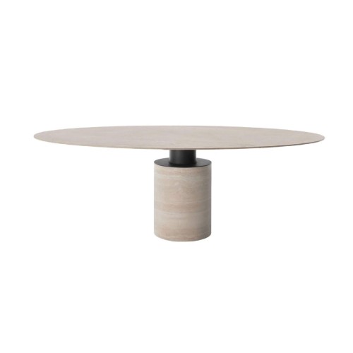 طاولة طعام ماركو إليبس من حجر الترافرتين