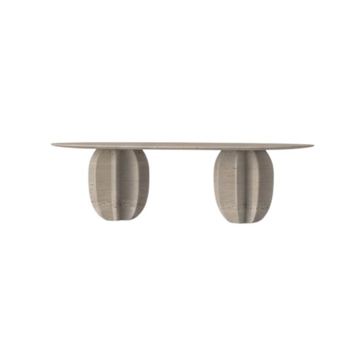 طاولة طعام ستيفانو من حجر الترافرتين