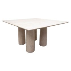 Avon Yuvarlak Traverten Yemek Masası