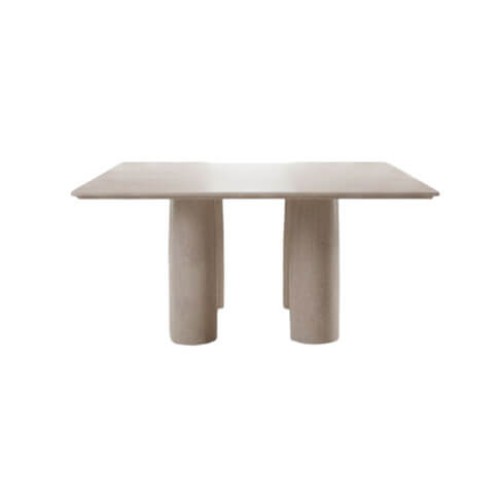 طاولة طعام مربعة من حجر الترافرتين سونتا