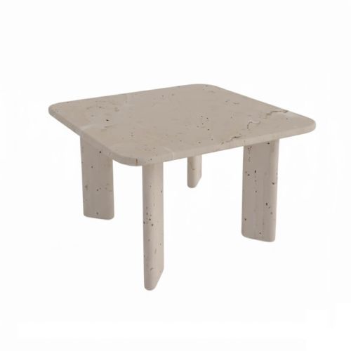 Moza Kare Traverten Yemek Masası