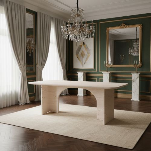 Tesido Traverten Yemek Masası