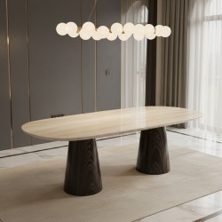 Buderus Traverten Yemek Masası