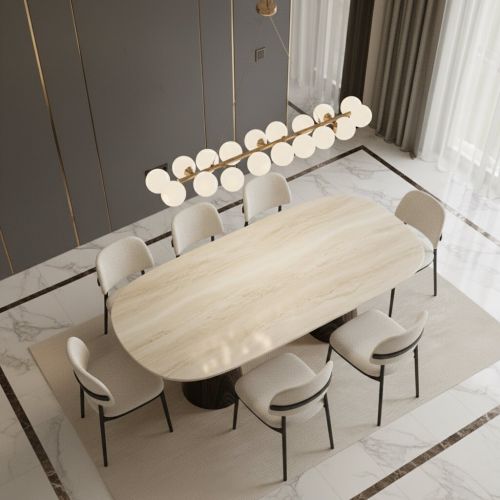 Buderus Traverten Yemek Masası