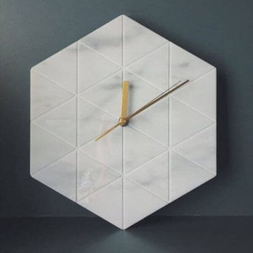 Decorative Accessories Marble Pattern Wall Clock Decorative Accessories