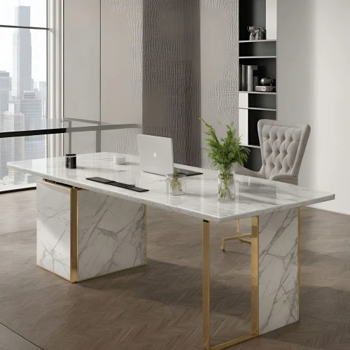 Ofis Masaları Slate Mermer Ofis Masası mermer toplantı masası