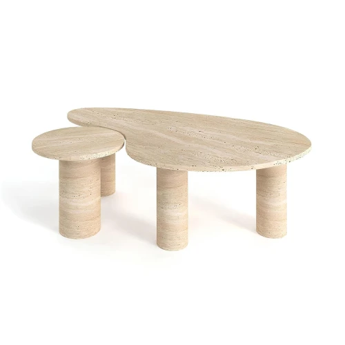 Travertin Couchtisch Couchtisch aus Travertin