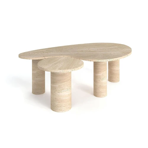 Travertin Couchtisch Couchtisch aus Travertin